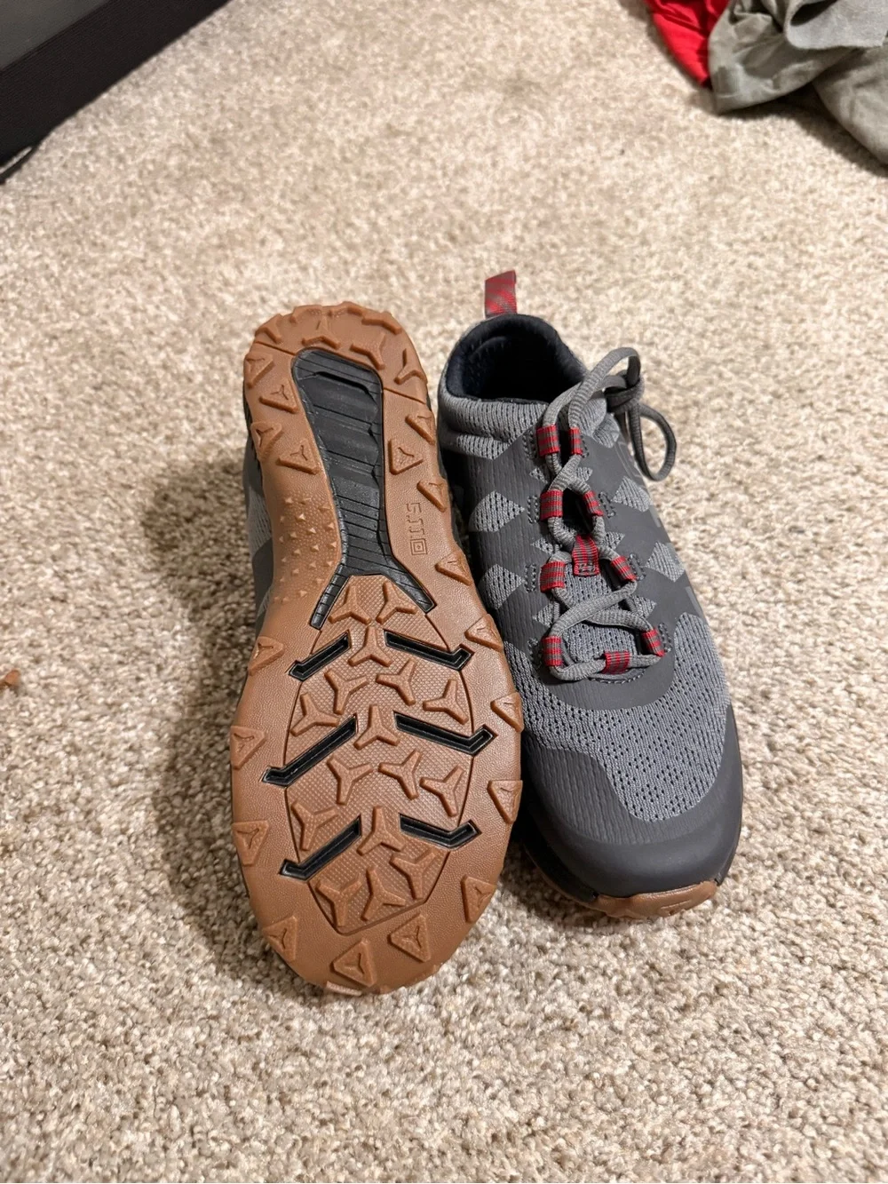5.11 Tactical Gray and Red Women’s Athletic Shoes
